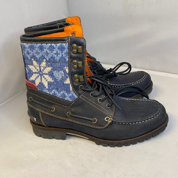 Kenneth Cole Moc Toe Lace Up Camp Boots Shoes  Thick Lug 10.5M - Picture 1 of 6